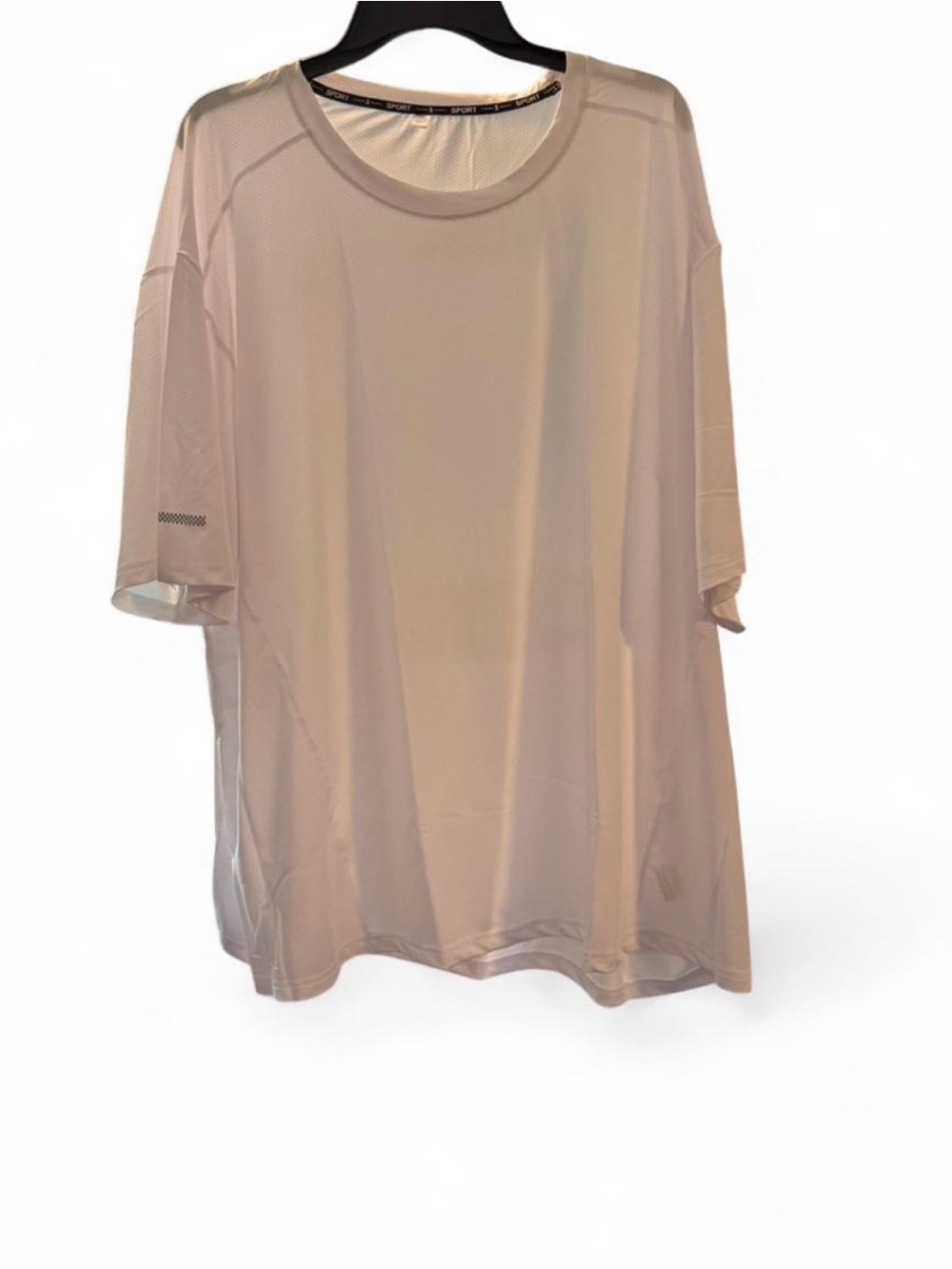 Activewear Oversized Short-Sleeve Top in white